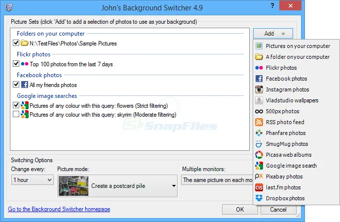 John`s Background Switcher Zrzut ekranu 1