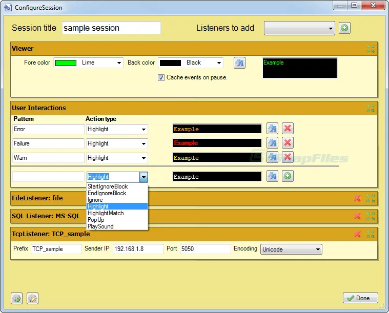 logview4net Zrzut ekranu 1