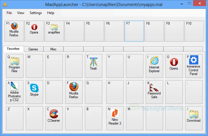 MadAppLauncher Zrzut ekranu 1