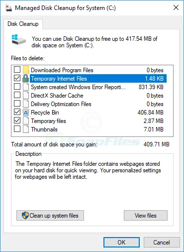 Managed Disk Cleanup Zrzut ekranu 1