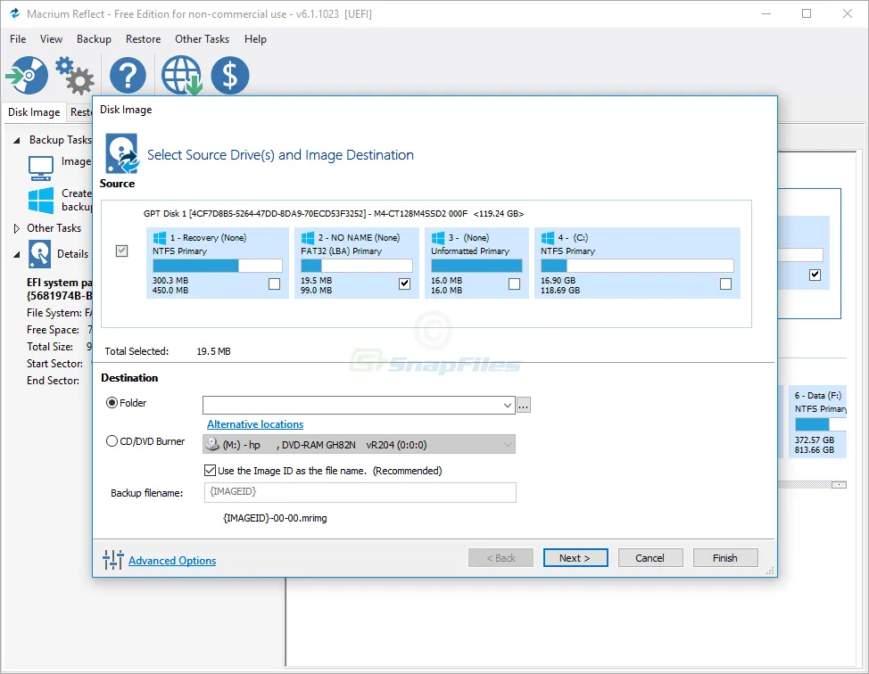 Macrium Reflect (Free Edition) Zrzut ekranu 2