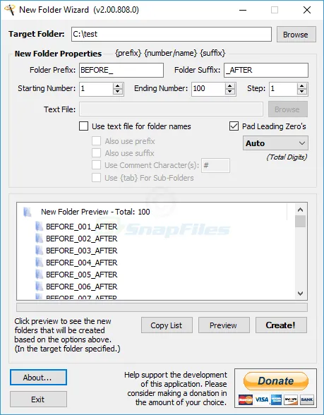 New Folder Wizard Zrzut ekranu 1