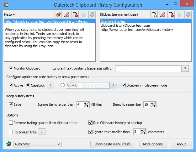 Clipboard History Lite Zrzut ekranu 1