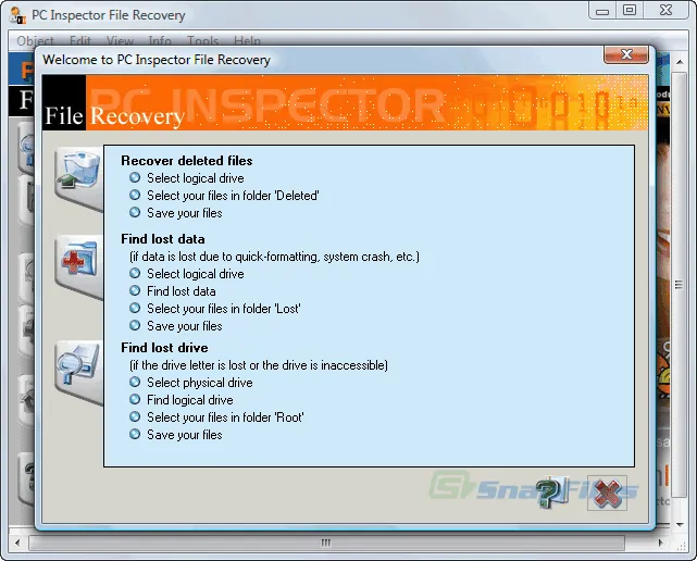PC Inspector File Recovery Zrzut ekranu 2