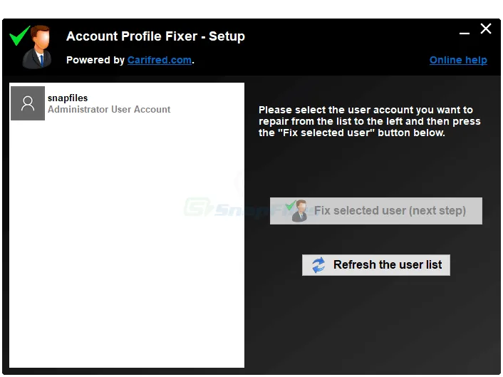 Quick User Manager Zrzut ekranu 2