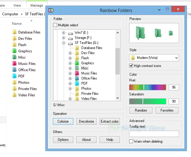 Rainbow Folders Zrzut ekranu 1