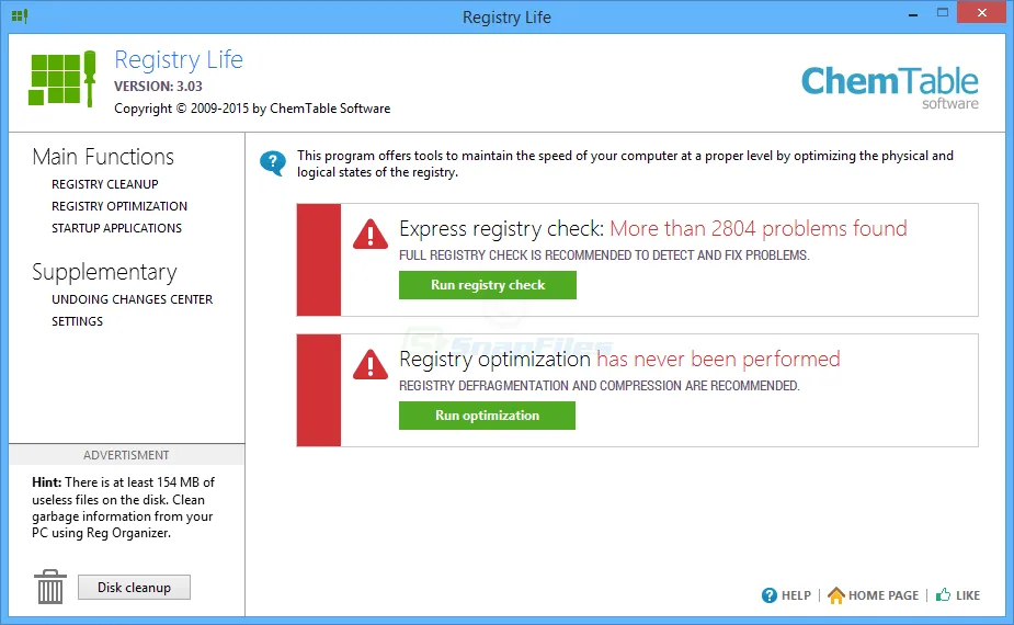 Registry Life Zrzut ekranu 1