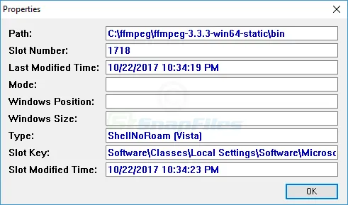 ShellBagsView Zrzut ekranu 2