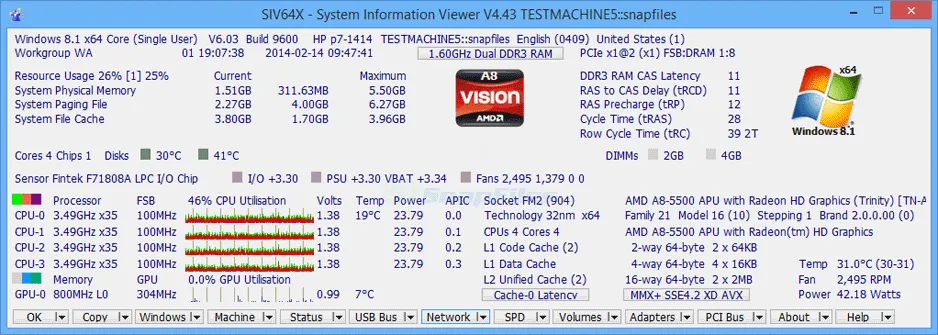 SIV System Information Viewer Zrzut ekranu 1