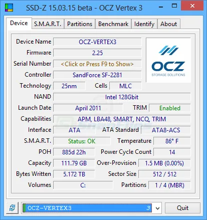 SSD-Z Zrzut ekranu 1