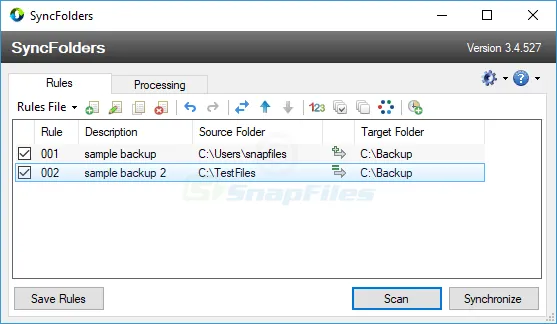 SyncFolders Zrzut ekranu 1