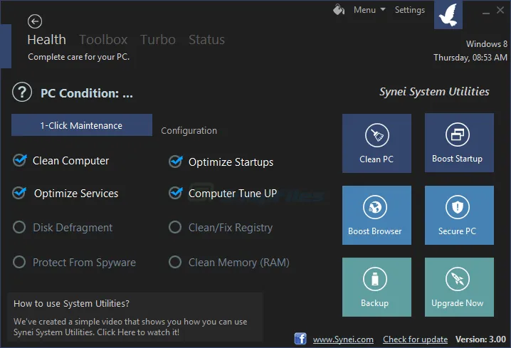 Pegasun System Utilities Free Zrzut ekranu 1