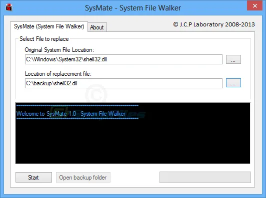 SysMate System File Walker Zrzut ekranu 1