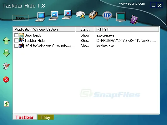 Eusing Taskbar Hide Zrzut ekranu 1