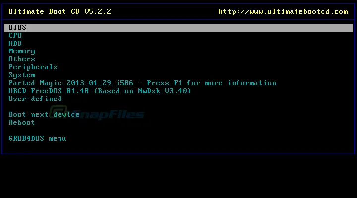 Ultimate Boot CD Zrzut ekranu 1