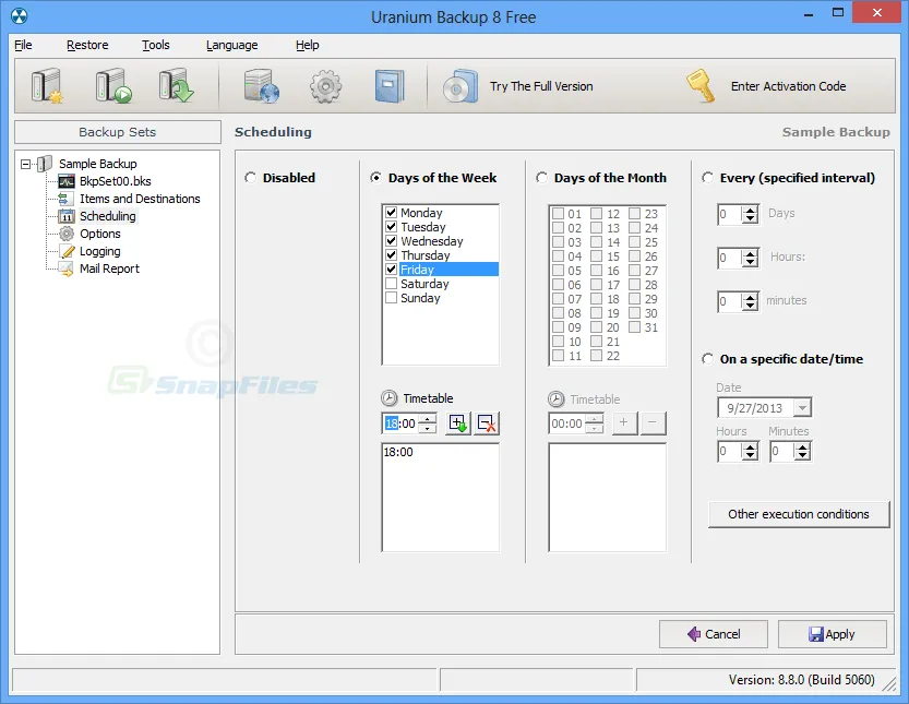 Uranium Backup Free Zrzut ekranu 2