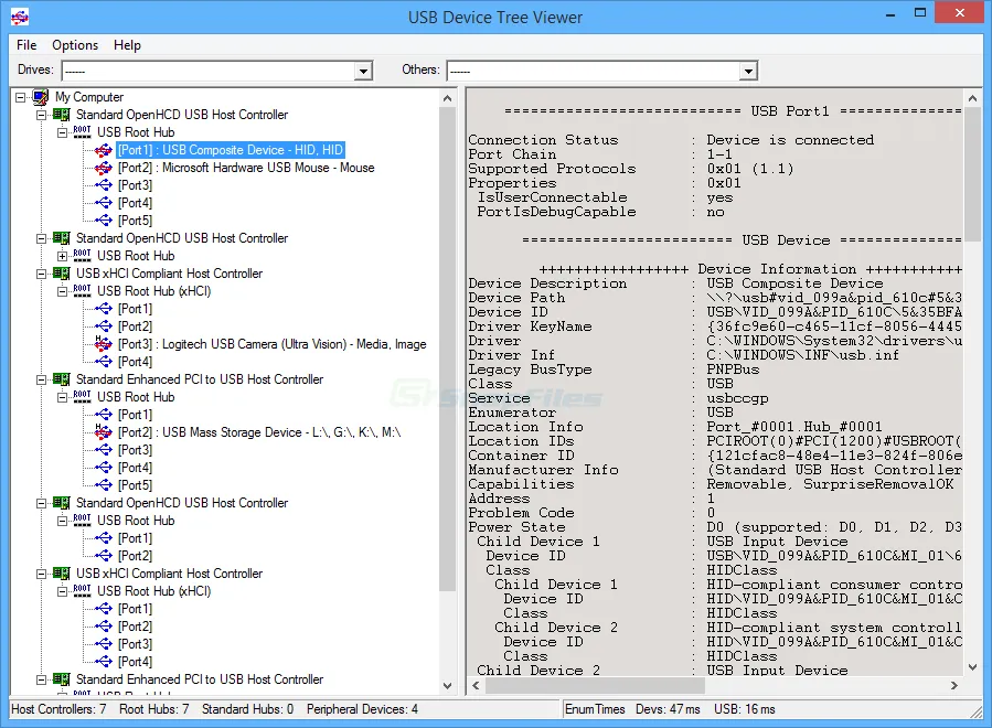 USB Device Tree Viewer Zrzut ekranu 2