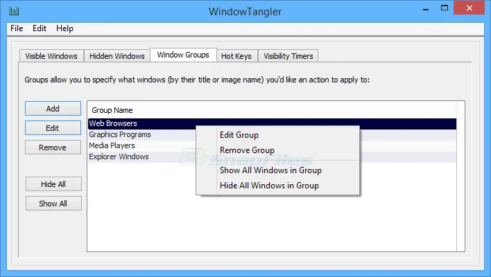 WindowTangler Zrzut ekranu 1