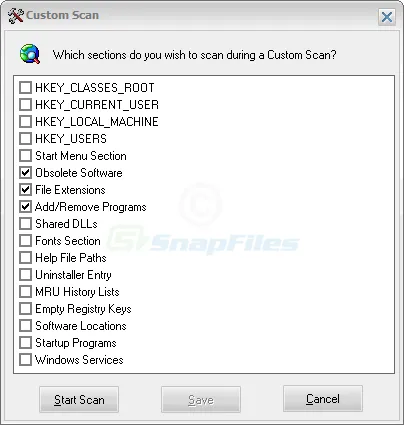 Free Window Registry Repair Zrzut ekranu 2