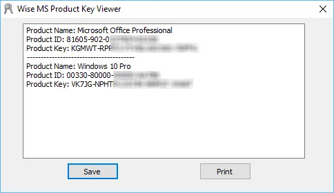 Wise Windows Key Finder Zrzut ekranu 1