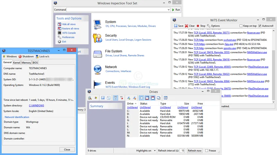 Windows Inspection Tool Set Zrzut ekranu 2
